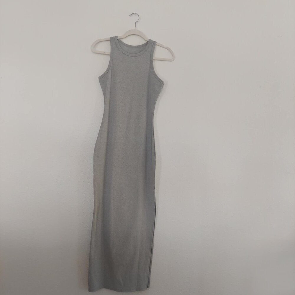 Sleeve Racerback Ribbed Midi Dress - Picture 4 of 7